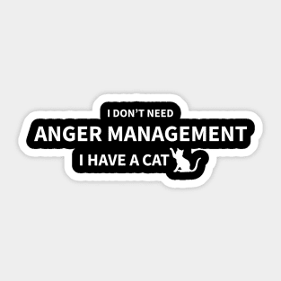 Cat Anger Management Sticker